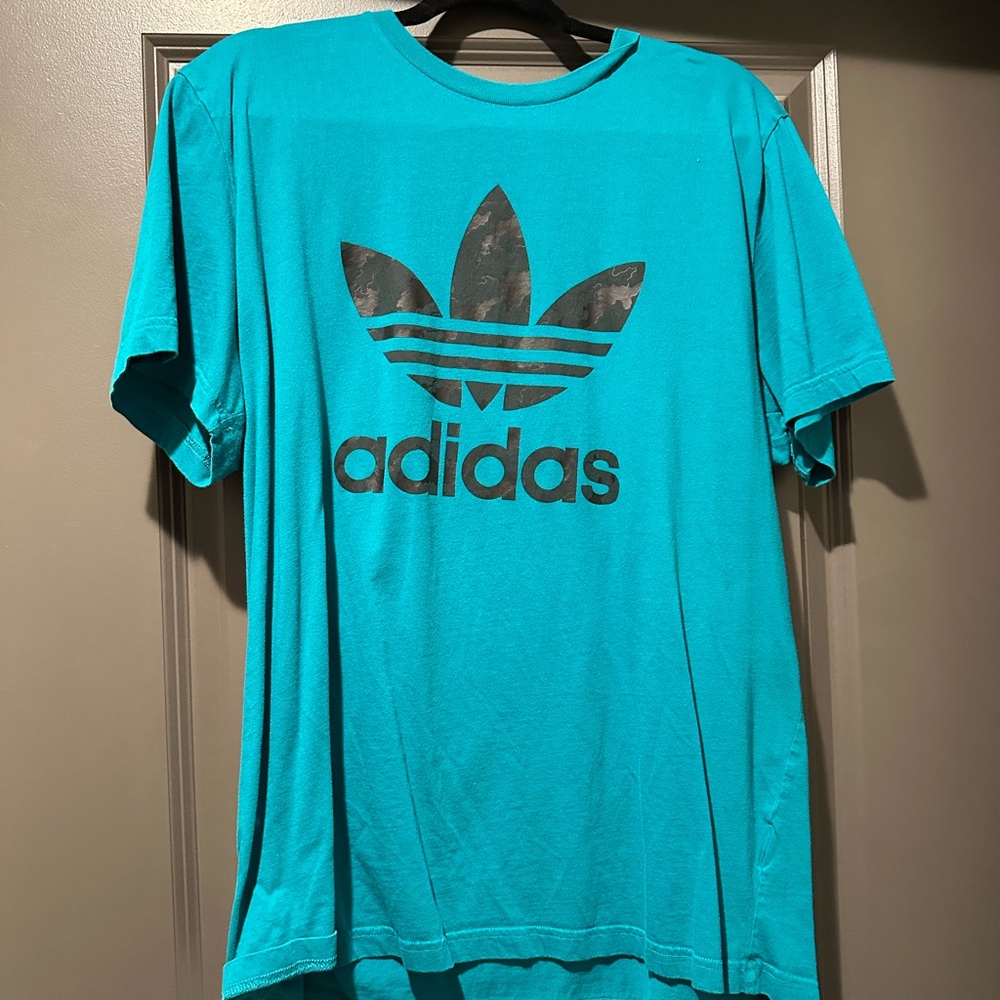 Adidas Men's Teal Graphic Tee
